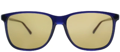Shop Gucci 0017 Wayfarer Sunglasses In Brown