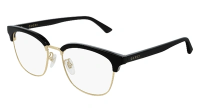 Shop Gucci Gg0409ok Rectangle Eyeglasses In Clear