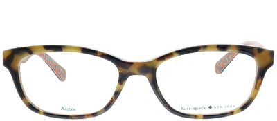 Shop Kate Spade Brylie Rectangle Eyeglasses In Tortoise,havana