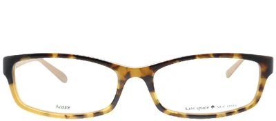 Shop Kate Spade Narcisa Rectangle Eyeglasses In Tortoise,havana