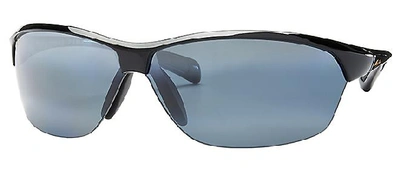 Shop Maui Jim Hot Sands Polarized Wrap Sunglasses In Black