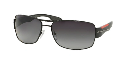 Shop Prada 53ns Polarized Navigator Sunglasses In Grey