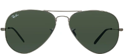 Shop Ray Ban Rb 3025 Aviator Sunglasses In Green