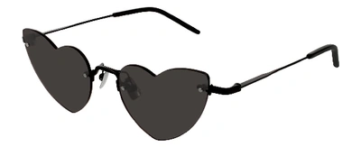 Shop Saint Laurent Sl 254 Loulou Sunglasses In Black