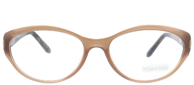 Shop Tom Ford Ft 4244 Oval Eyeglasses In Clear