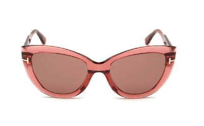 Shop Tom Ford Ft0762 Anya W Cateye Sunglasses In Pink