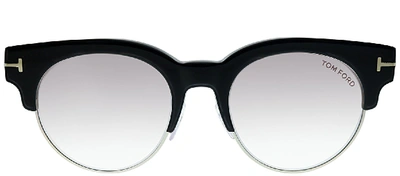 Shop Tom Ford Henri-02 Tf 598 Round Sunglasses In Black