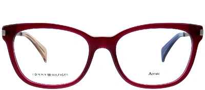 Shop Tommy Hilfiger Th 1381 Square Eyeglasses In Clear