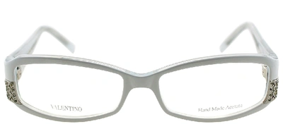 Shop Valentino V5657 Oval Eyeglasses In Ivory,white