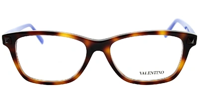 Shop Valentino V2694 Rectangle Eyeglasses In Tortoise,havana