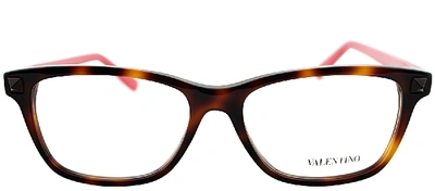 Shop Valentino V2694 Rectangle Eyeglasses In Tortoise,havana