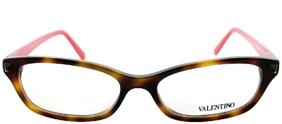 Shop Valentino V2695 Oval Eyeglasses In Tortoise,havana