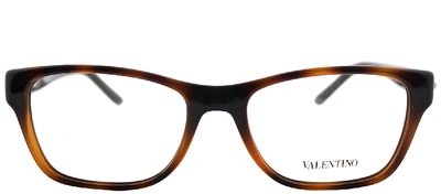 Shop Valentino V2696r Rectangle Eyeglasses In Tortoise,havana
