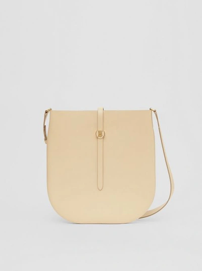 Shop Burberry Leather Anne Bag In Sesame