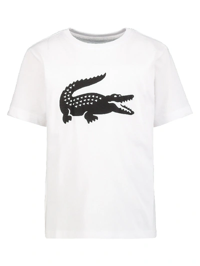 Lacoste Kids T-shirt For Boys In White
