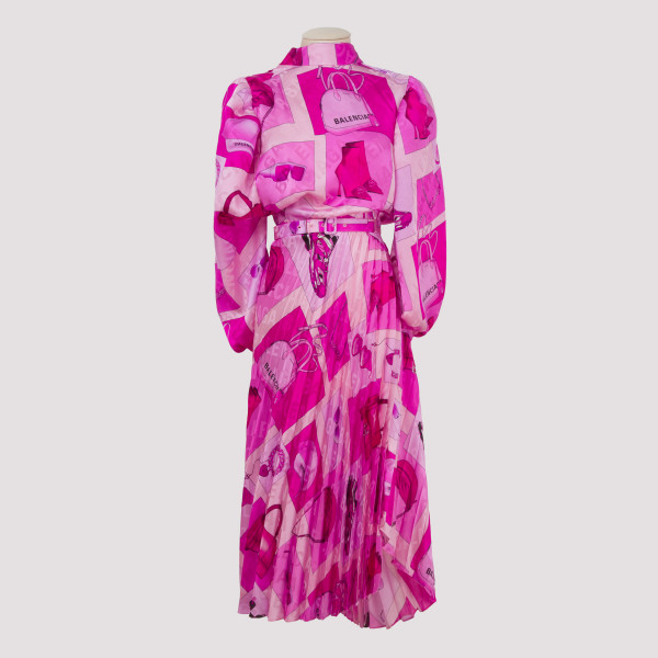 balenciaga pink dress