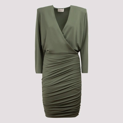 Shop Alexandre Vauthier Dress In Olive