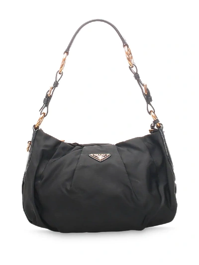 Pre-owned Prada Tessuto Shoulder Bag In Black