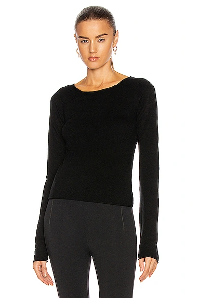Shop Helmut Lang Twist Crew Sweater In Black