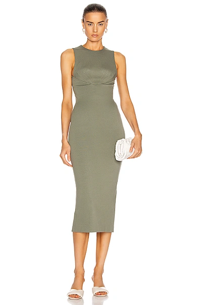 Shop Noam Dita Dress In Bay Leaf