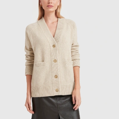 Shop Co Cashmere Cardigan In Sand