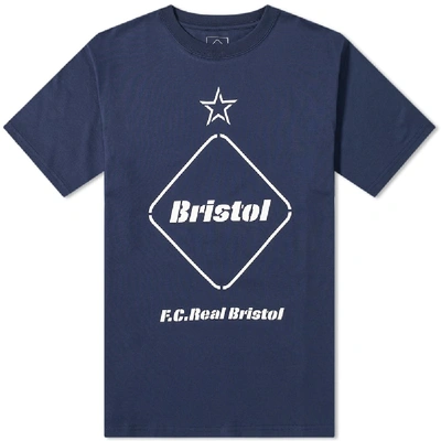 Shop F.c. Real Bristol Emblem Tee In Blue