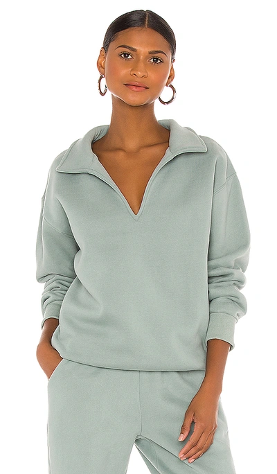 Shop Atoir X Rozalia Collared Sweatshirt In Teal