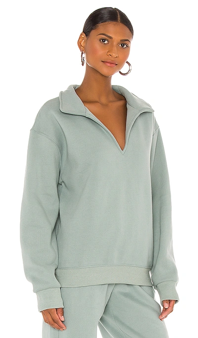 Shop Atoir X Rozalia Collared Sweatshirt In Teal