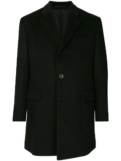 Shop Kent & Curwen Single-breasted Cashmere Coat In Black