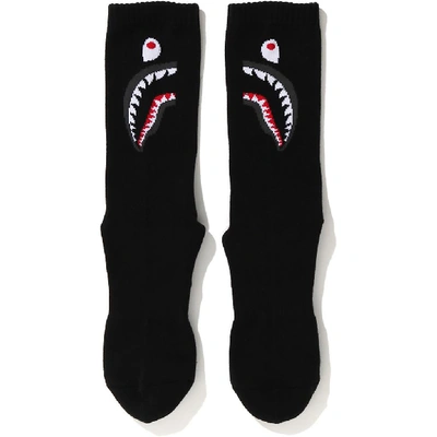Pre-owned Bape  Shark Socks (fw20) Black