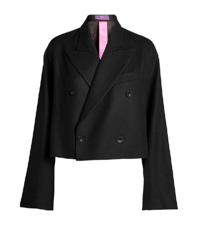 Shop Yohji Yamamoto Cropped Double-breasted Jacket