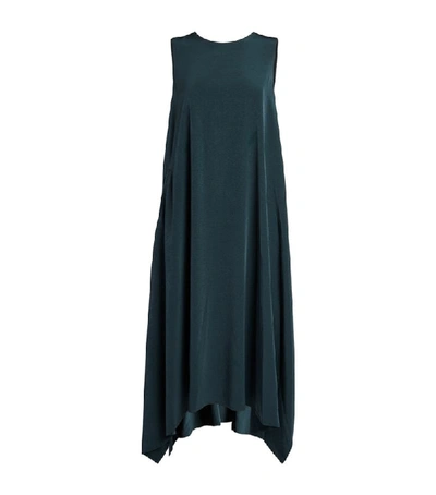 Shop Yohji Yamamoto Asymmetric Midi Dress