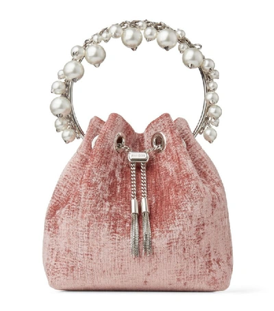 Shop Jimmy Choo Embellished Satin Bon Bon Top-handle Bag