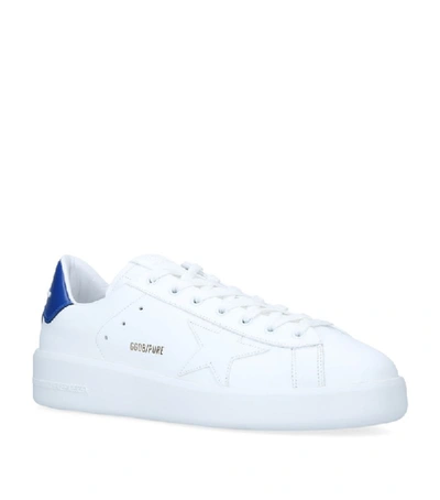 Shop Golden Goose Leather Pure Star Sneakers