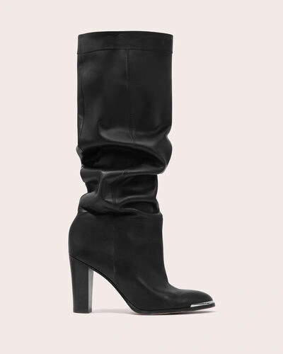 Shop Iro Djaro Slouch Leather Boots In Black