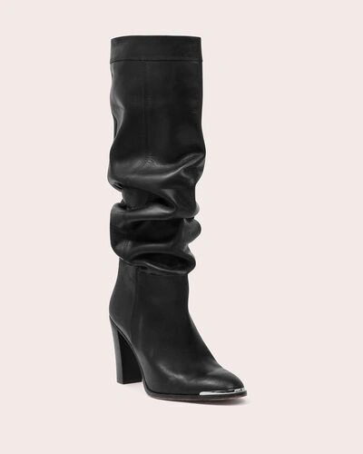 Shop Iro Djaro Slouch Leather Boots In Black
