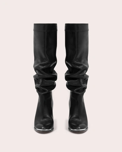 Shop Iro Djaro Slouch Leather Boots In Black