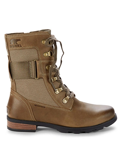 Shop Sorel Emelie Leather Tall Boots In Brown