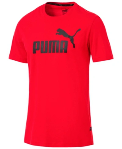 Shop Puma Men's Logo T-shirt In Red