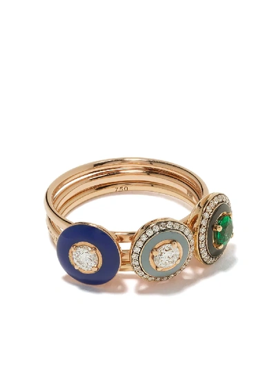 Shop Selim Mouzannar 18kt Rose Gold Diamond Ring Set