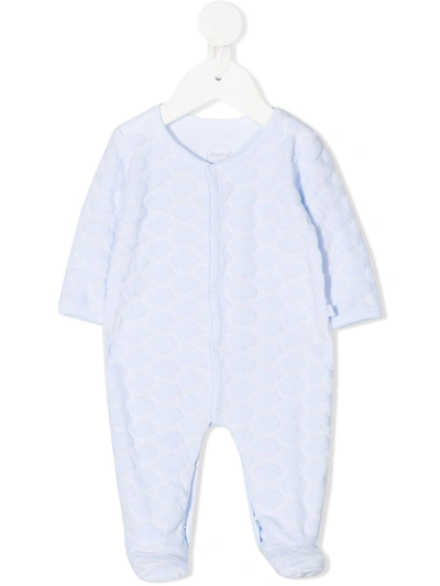 Shop Absorba Cloud Embroidered Babygrow In Blue