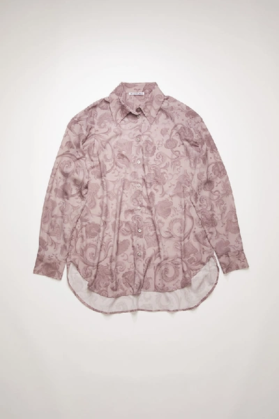 Shop Acne Studios Floral-print Shirt Lilac Purple
