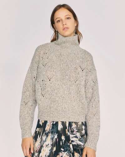 Shop Iro Adyna Wool Turtleneck Sweater In Mixed Beige