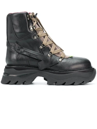 Shop Off-white Black Equipment Combat Boots