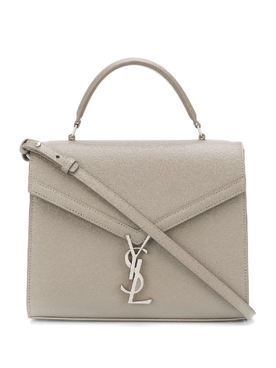 Shop Saint Laurent Medium Cassandra Tote Bag In Grey