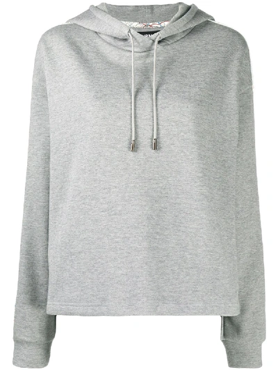 Shop Raeburn 1950's Silk Map Hoodie In Grey