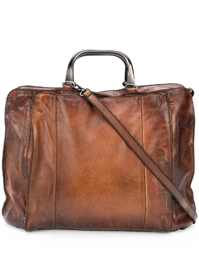 Shop Numero 10 Big Cassan Briefcase In Brown