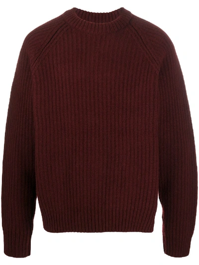 Shop Christian Wijnants Ribbed-knit Jumper In Red