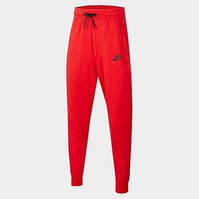 Shop Nike Kids' Sportswear Tech Fleece Jogger Pants In University Red/black