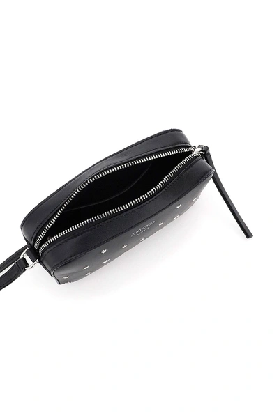 Shop Jimmy Choo Hale Star Studs Camera Bag In Black